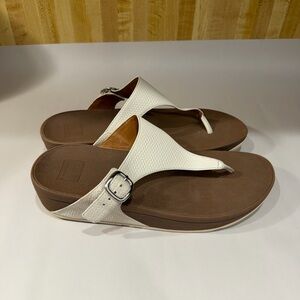 Fitflop  lulu crystal White and Brown Sandals